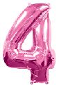 Pink Number Four Balloon